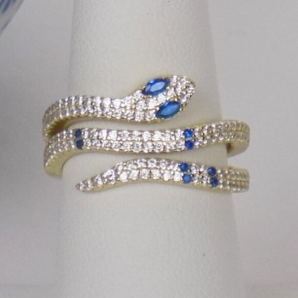 new! snake serpent reputation style ring pave gemstones ring statement ring - Picture 1 of 7